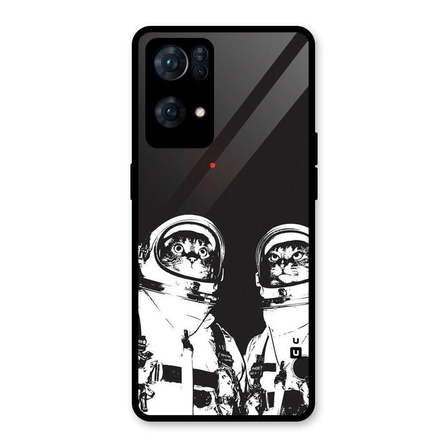 Meow Moon Glass Back Case for Oppo Reno7 Pro 5G