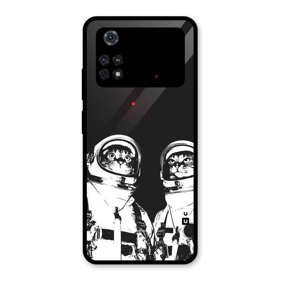 Meow Moon Glass Back Case for Poco M4 Pro 4G