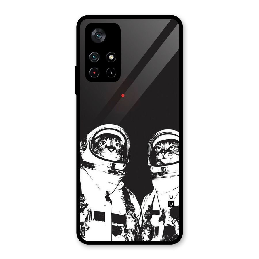 Meow Moon Glass Back Case for Poco M4 Pro 5G