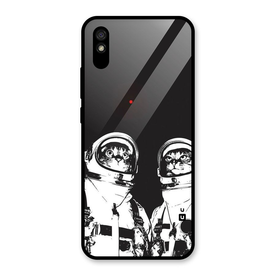 Meow Moon Glass Back Case for Redmi 9A