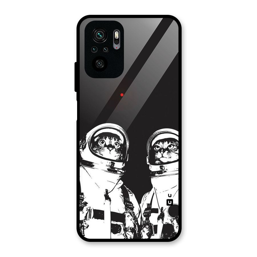 Meow Moon Glass Back Case for Redmi Note 10S