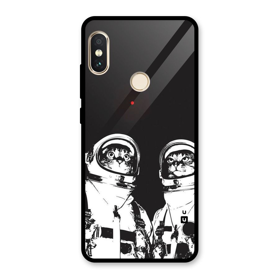 Meow Moon Glass Back Case for Redmi Note 5 Pro