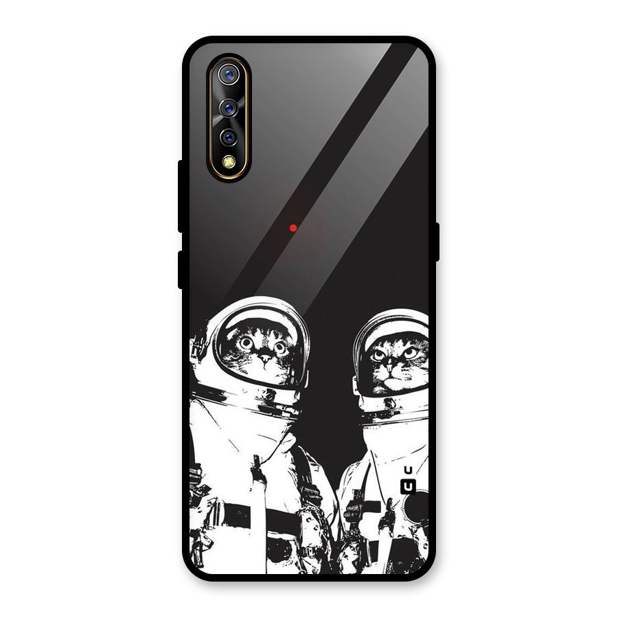 Meow Moon Glass Back Case for Vivo S1