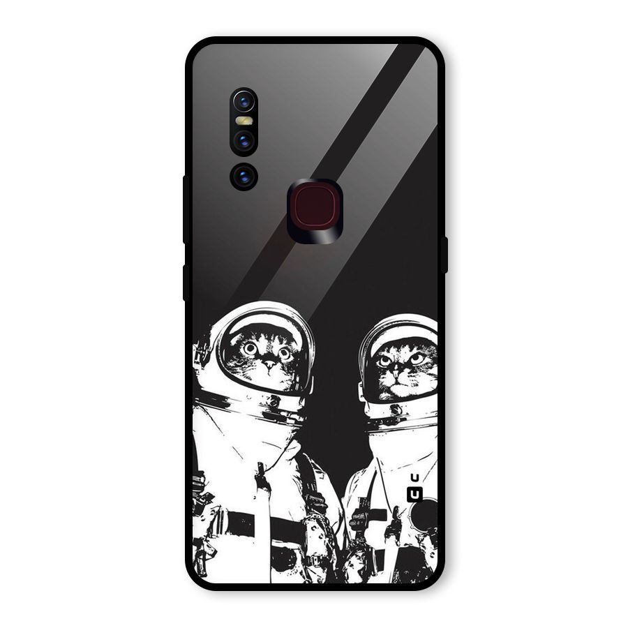 Meow Moon Glass Back Case for Vivo V15