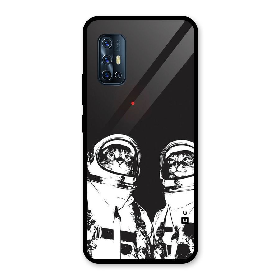 Meow Moon Glass Back Case for Vivo V17