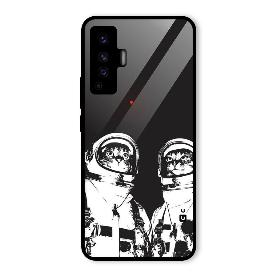 Meow Moon Glass Back Case for Vivo X50