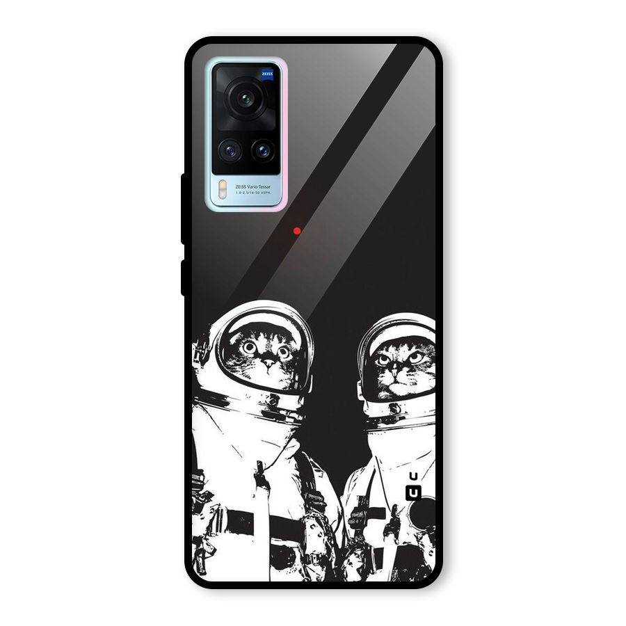 Meow Moon Glass Back Case for Vivo X60