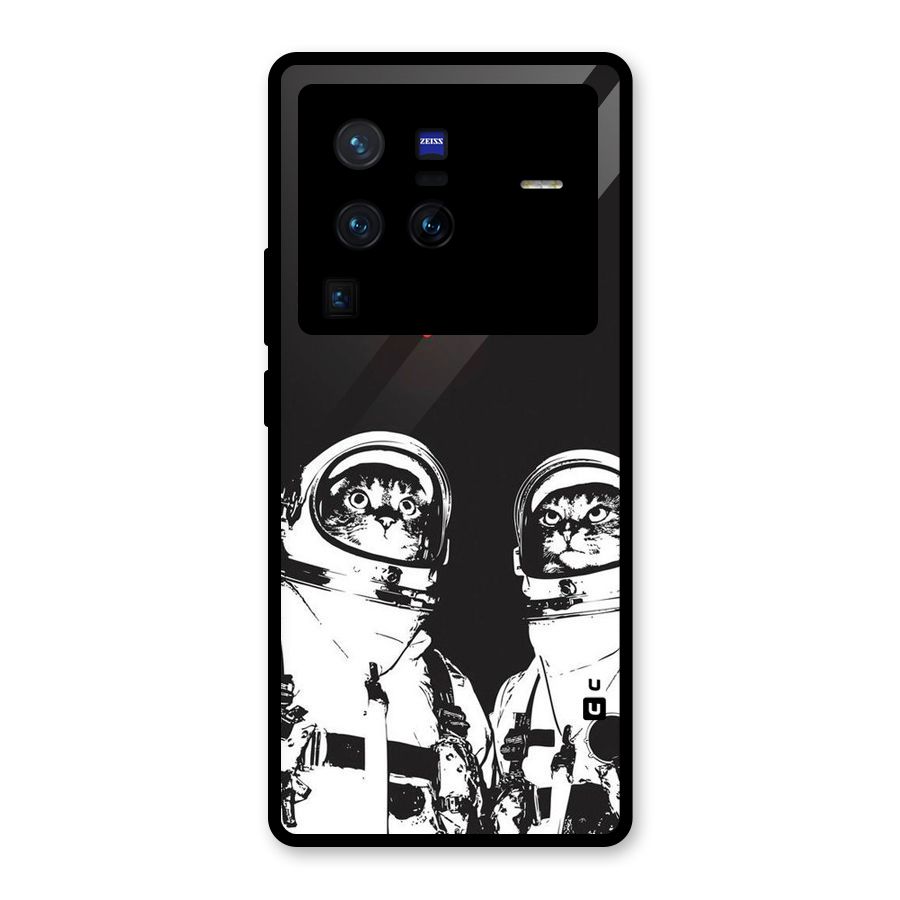 Meow Moon Glass Back Case for Vivo X80 Pro