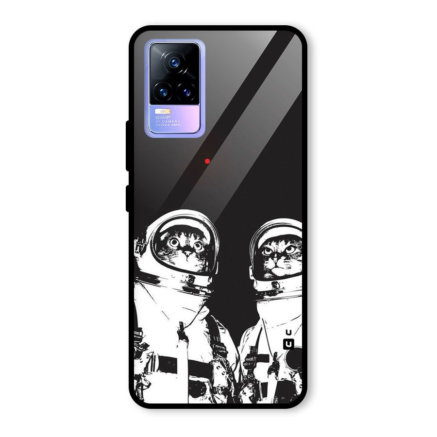 Meow Moon Glass Back Case for Vivo Y73