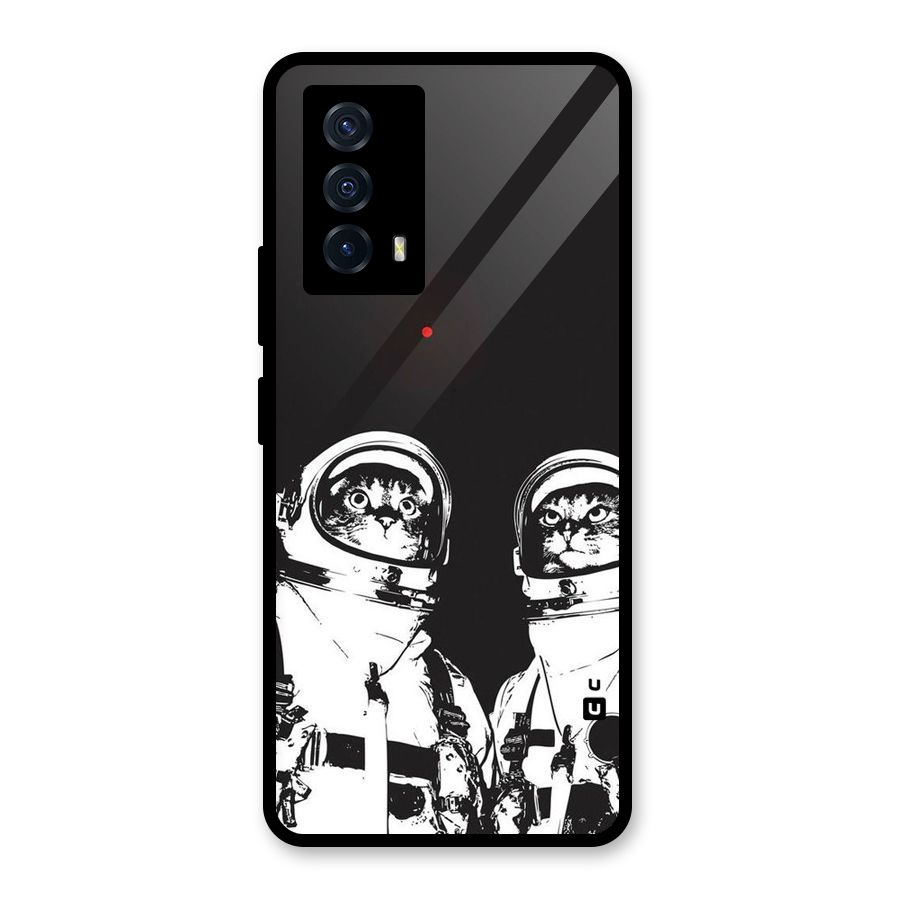 Meow Moon Glass Back Case for Vivo iQOO Z5