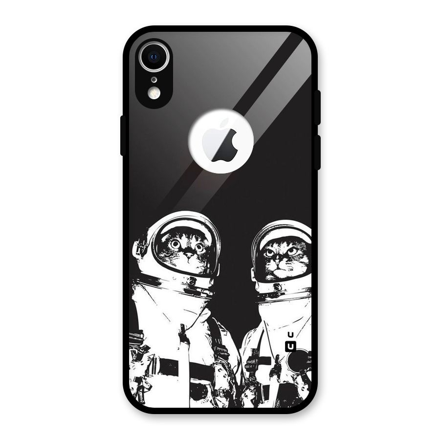 Meow Moon Glass Back Case for iPhone XR Logo Cut