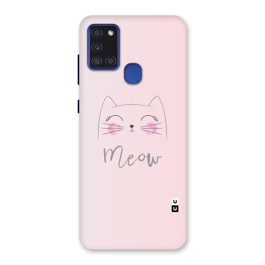 Meow Pink Back Case for Galaxy A21s