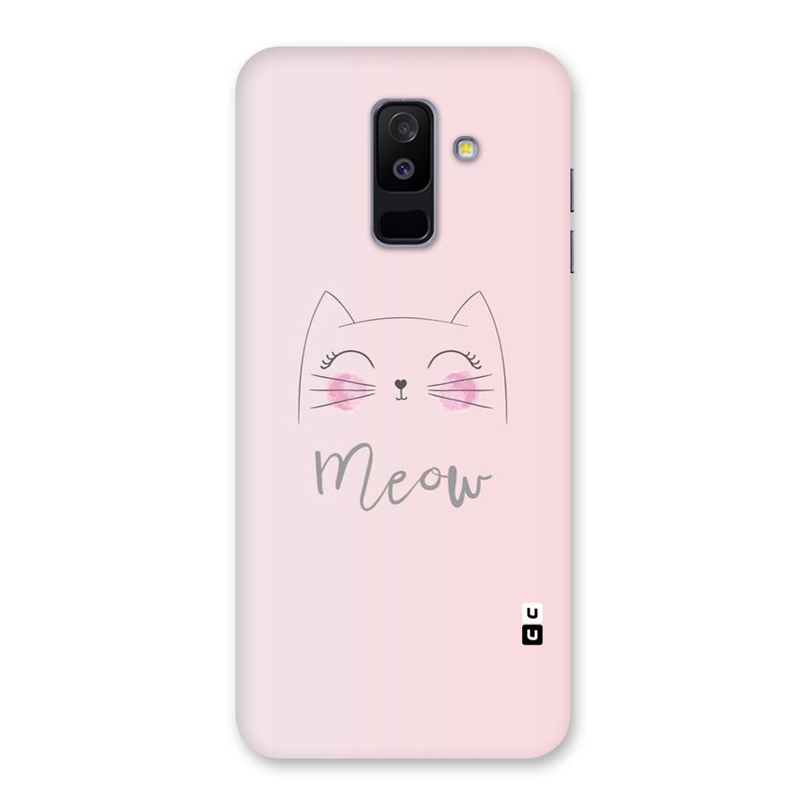 Meow Pink Back Case for Galaxy A6 Plus