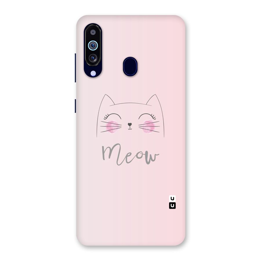 Meow Pink Back Case for Galaxy A60