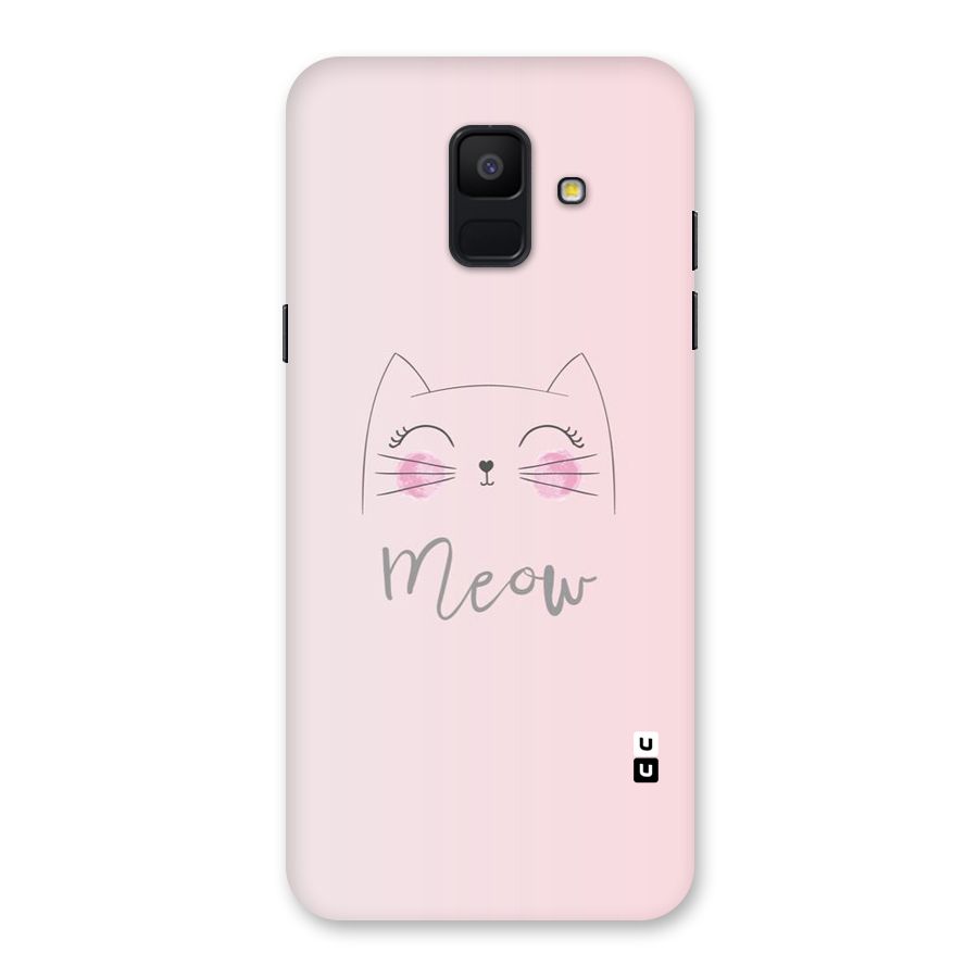 Meow Pink Back Case for Galaxy A6 (2018)