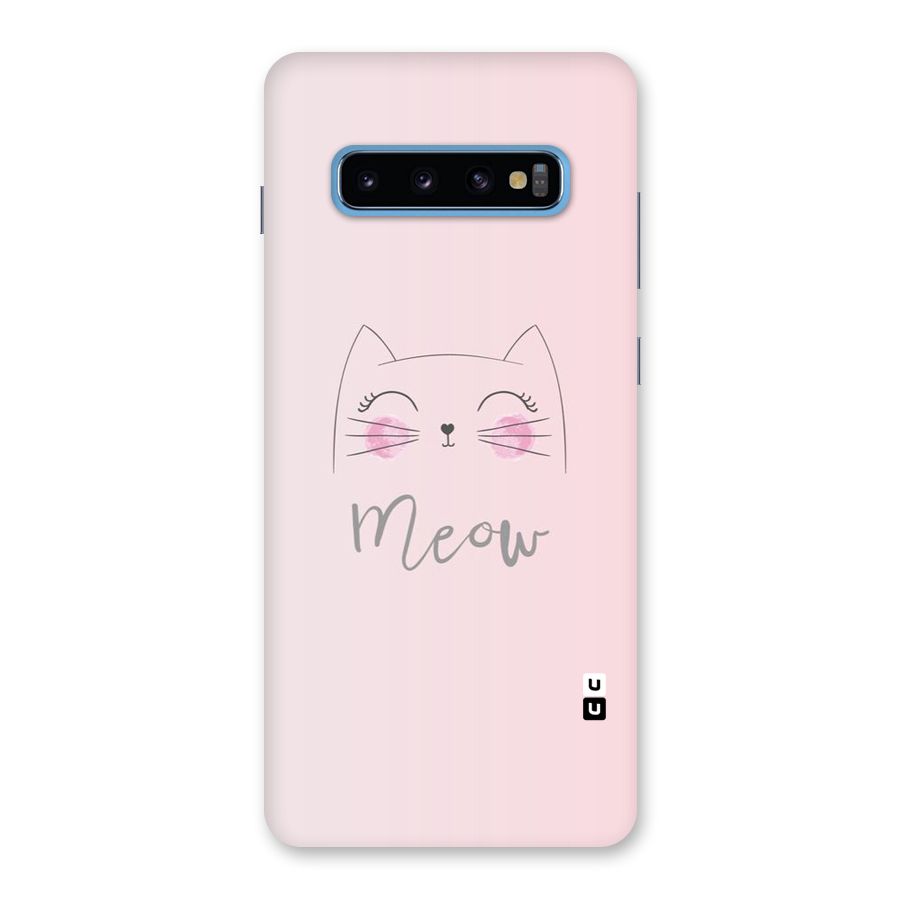 Meow Pink Back Case for Galaxy S10 Plus