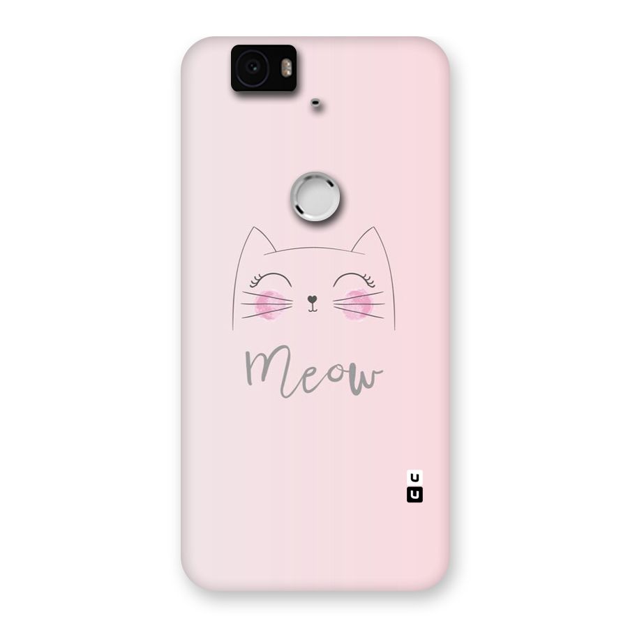 Meow Pink Back Case for Google Nexus-6P
