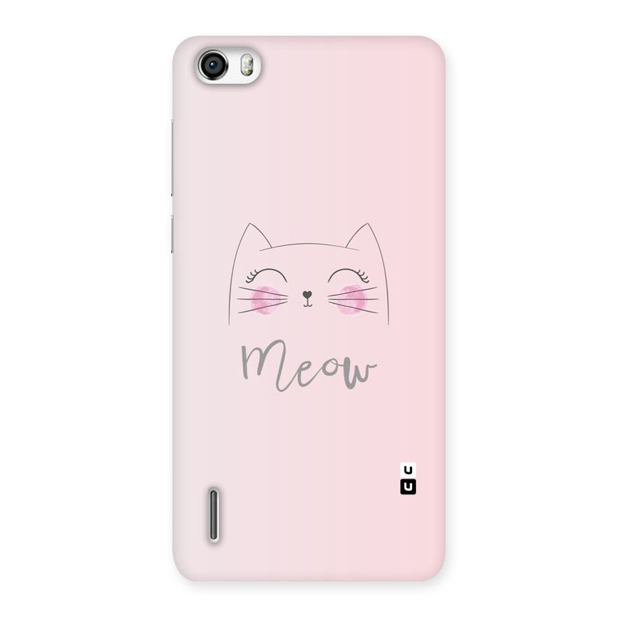 Meow Pink Back Case for Honor 6