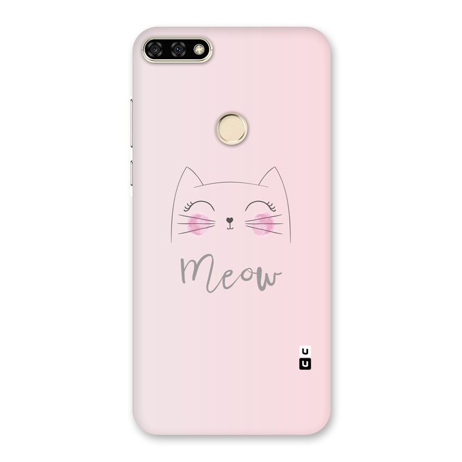 Meow Pink Back Case for Honor 7A