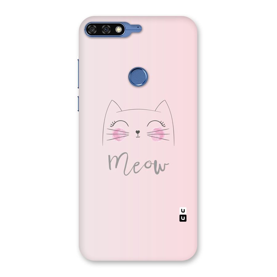 Meow Pink Back Case for Honor 7C