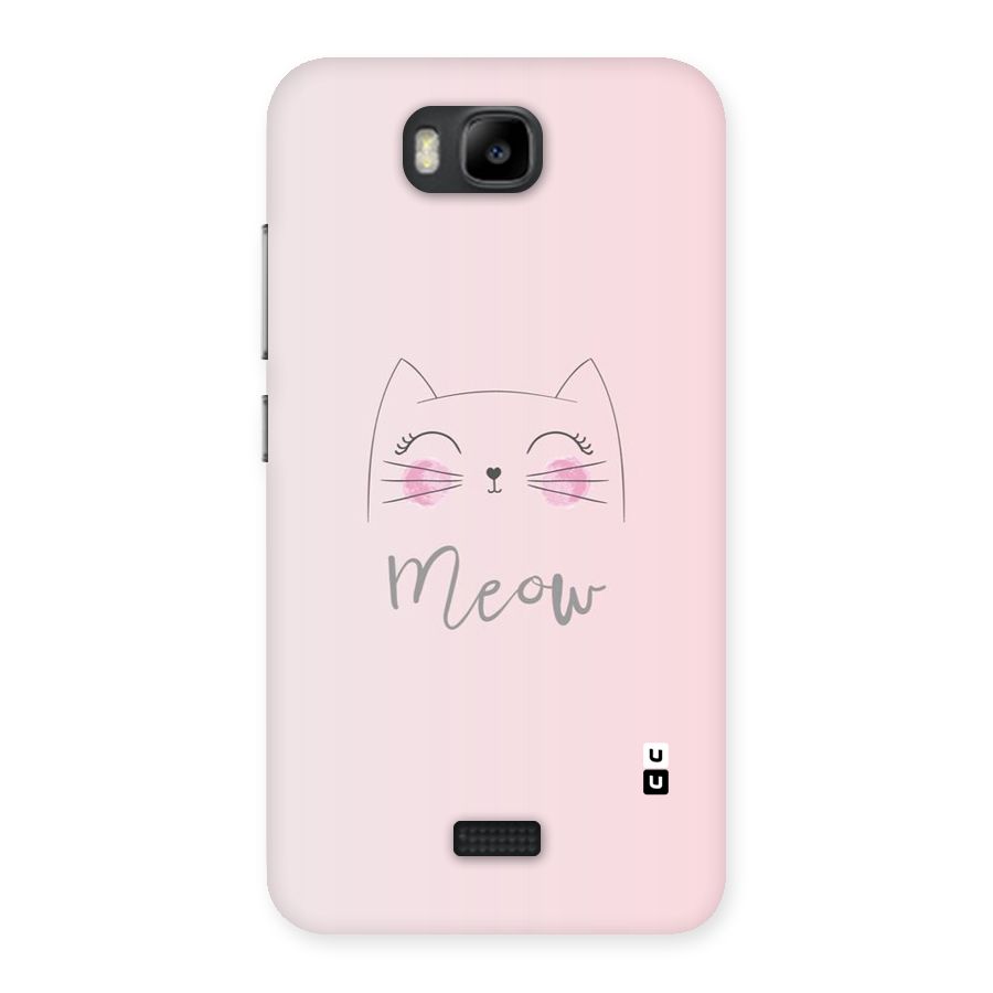 Meow Pink Back Case for Honor Bee