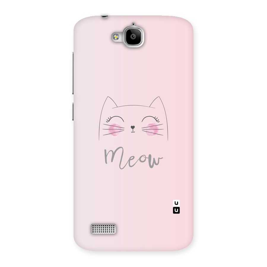 Meow Pink Back Case for Honor Holly