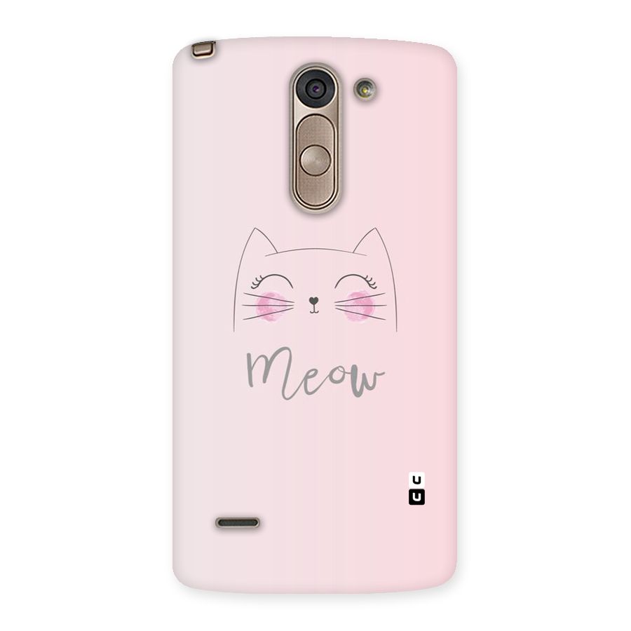 Meow Pink Back Case for LG G3 Stylus