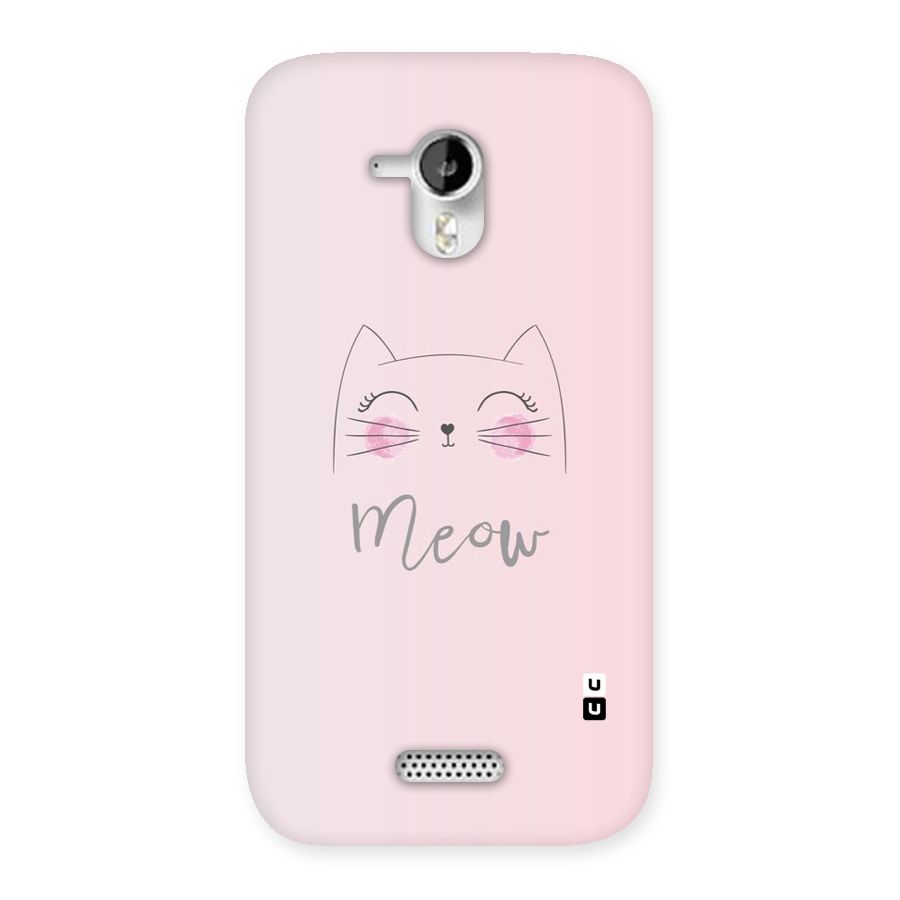 Meow Pink Back Case for Micromax Canvas HD A116