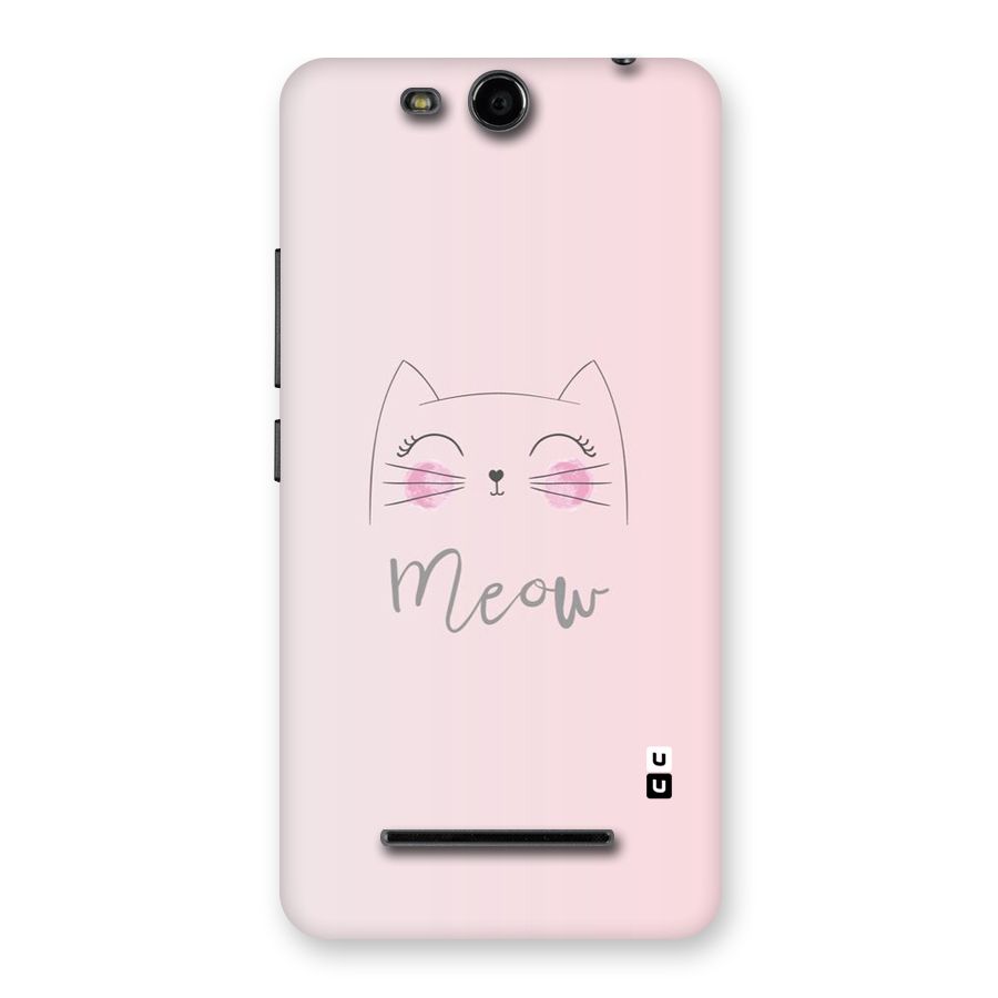 Meow Pink Back Case for Micromax Canvas Juice 3 Q392