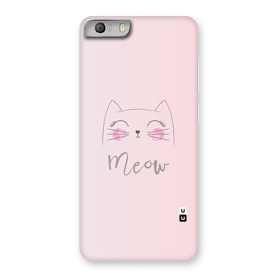 Meow Pink Back Case for Micromax Canvas Knight 2