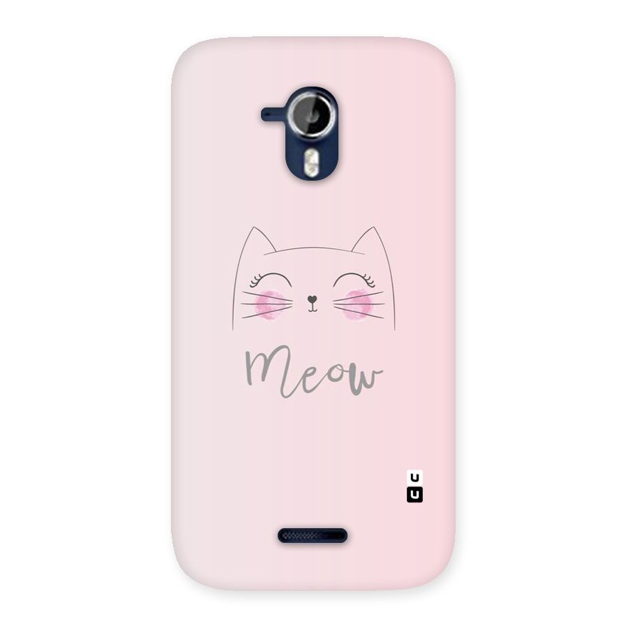Meow Pink Back Case for Micromax Canvas Magnus A117