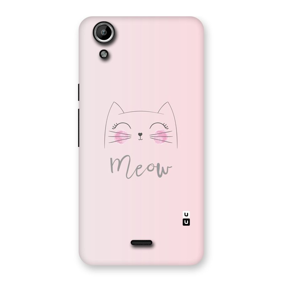 Meow Pink Back Case for Micromax Canvas Selfie Lens Q345