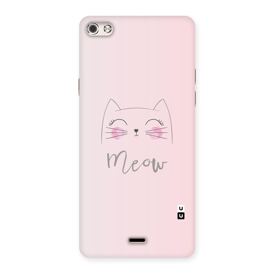 Meow Pink Back Case for Micromax Canvas Silver 5
