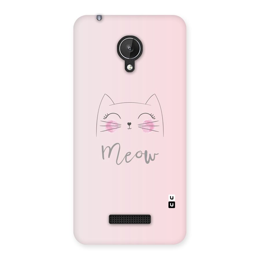 Meow Pink Back Case for Micromax Canvas Spark Q380