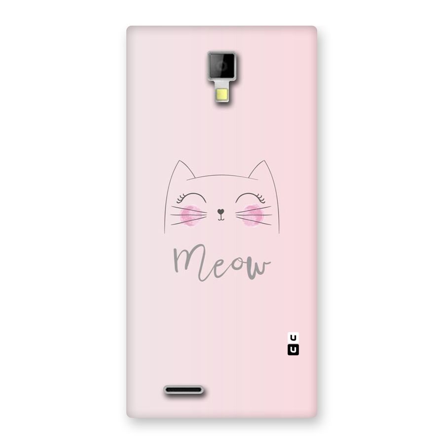 Meow Pink Back Case for Micromax Canvas Xpress A99
