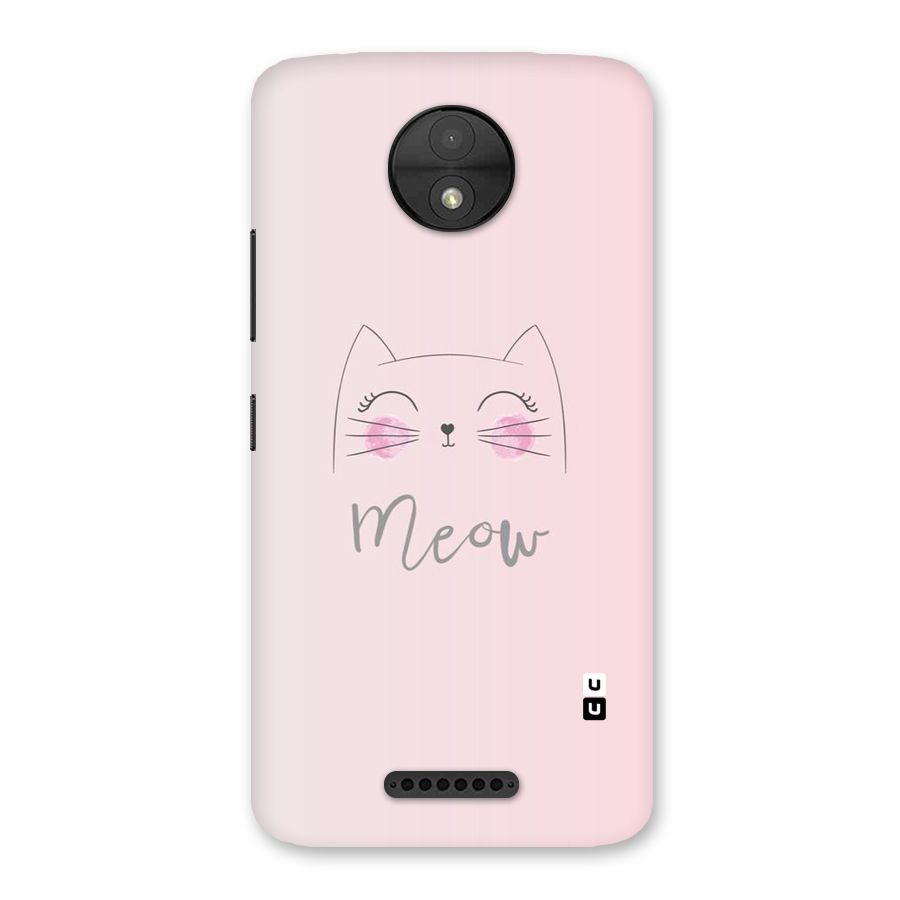 Meow Pink Back Case for Moto C