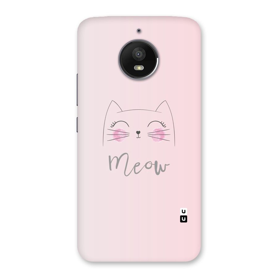Meow Pink Back Case for Moto E4 Plus