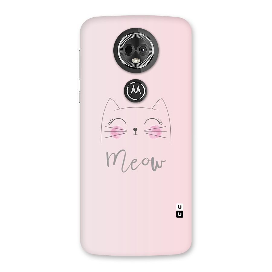 Meow Pink Back Case for Moto E5 Plus