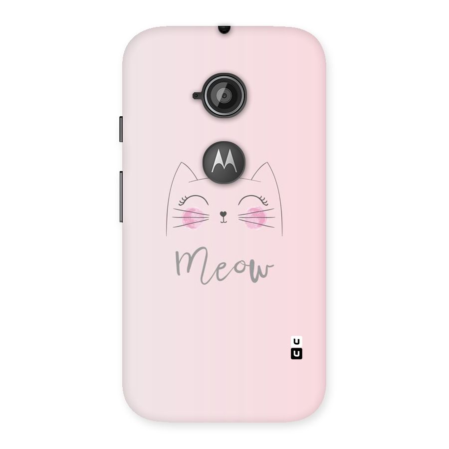 Meow Pink Back Case for Moto E 2nd Gen