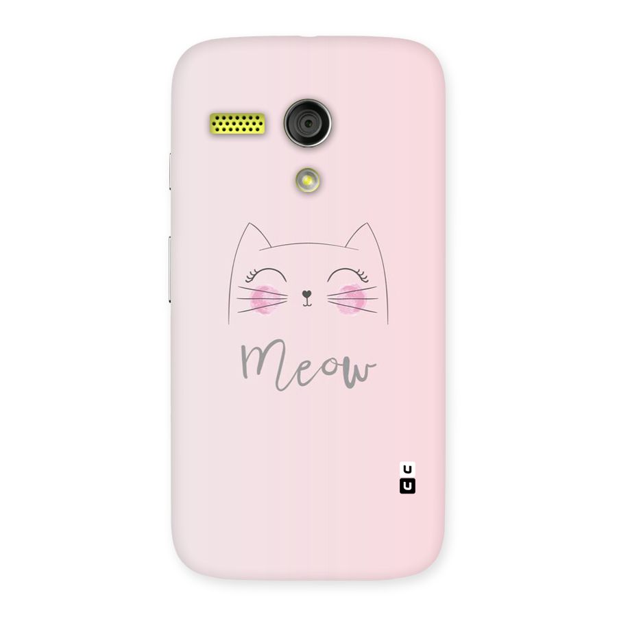 Meow Pink Back Case for Moto G