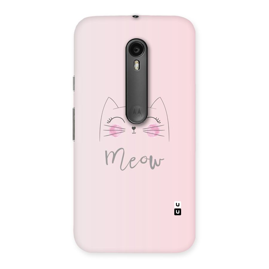 Meow Pink Back Case for Moto G3