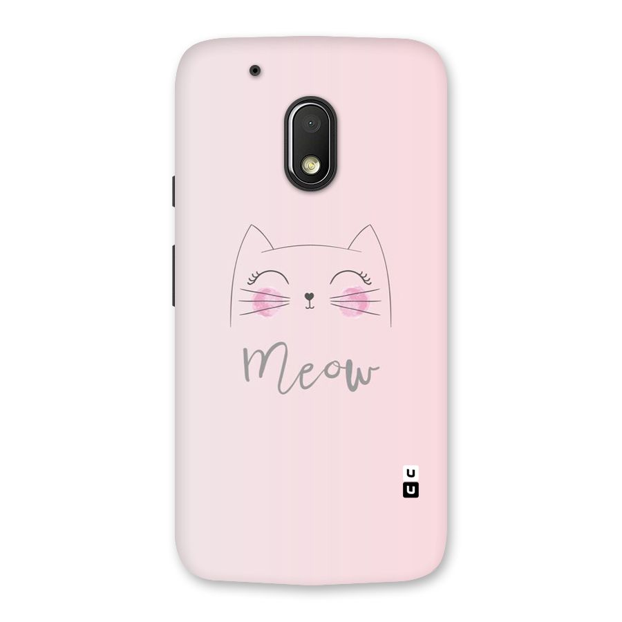 Meow Pink Back Case for Moto G4 Play