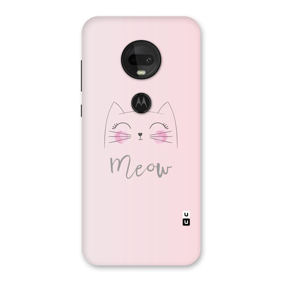 Meow Pink Back Case for Moto G7