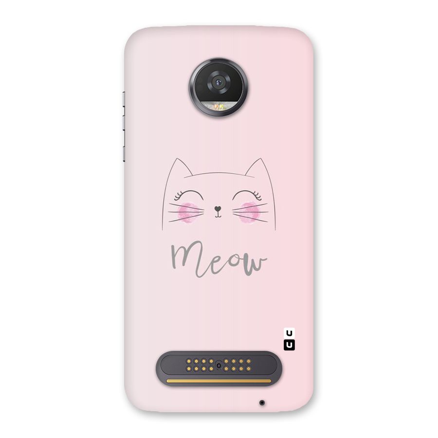 Meow Pink Back Case for Moto Z2 Play