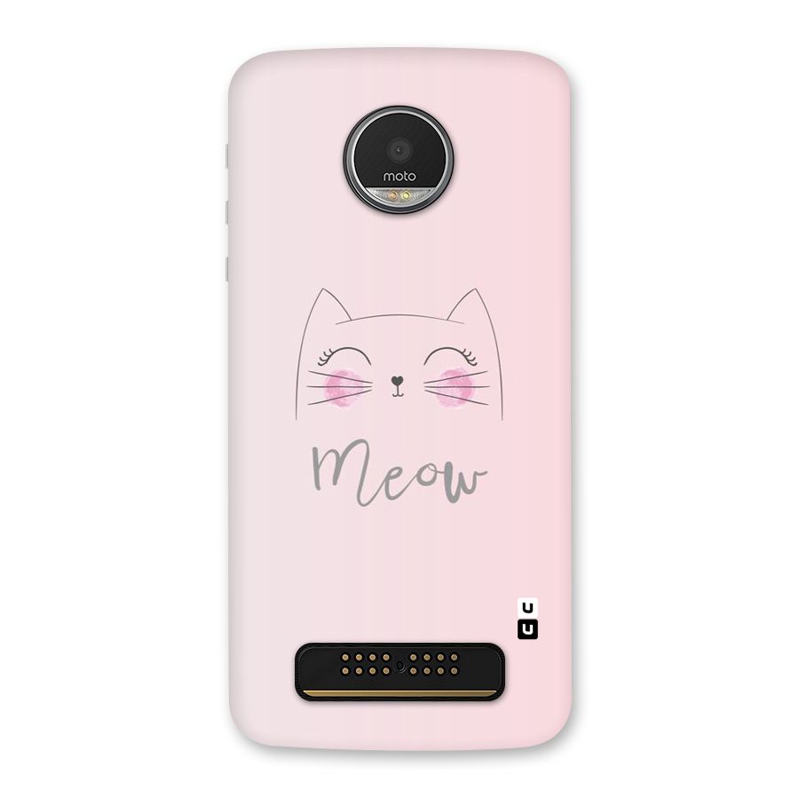 Meow Pink Back Case for Moto Z Play