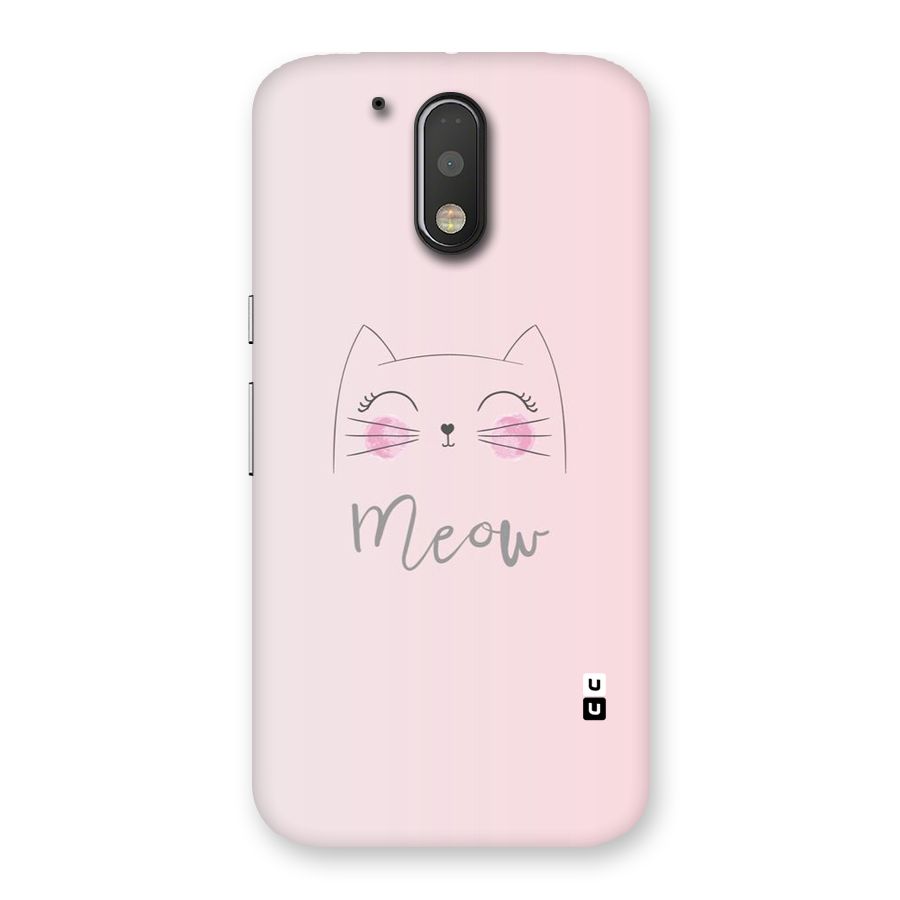 Meow Pink Back Case for Motorola Moto G4 Plus