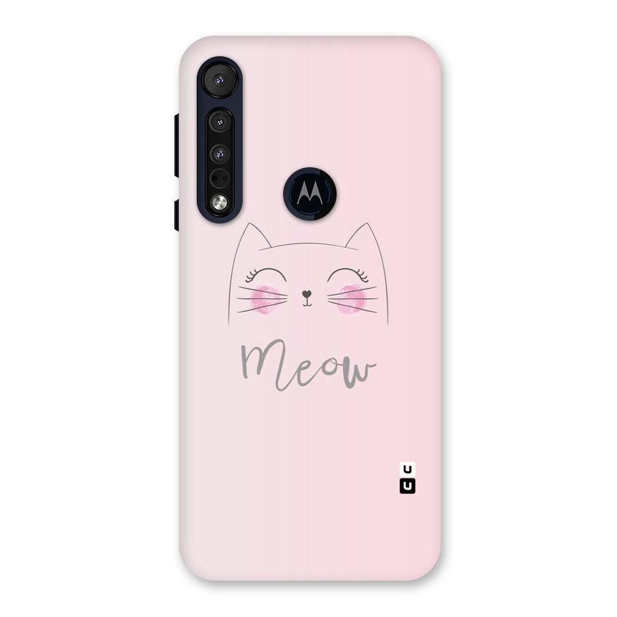 Meow Pink Back Case for Motorola One Macro