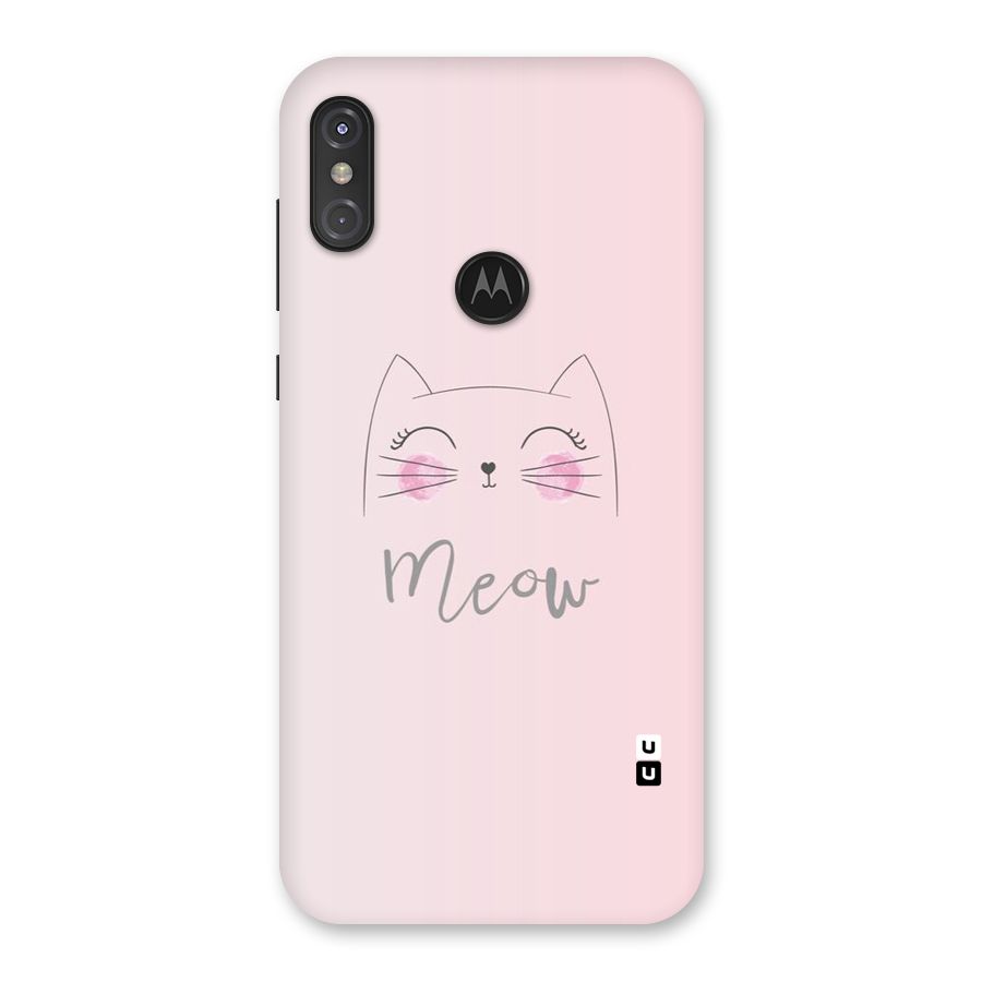 Meow Pink Back Case for Motorola One Power