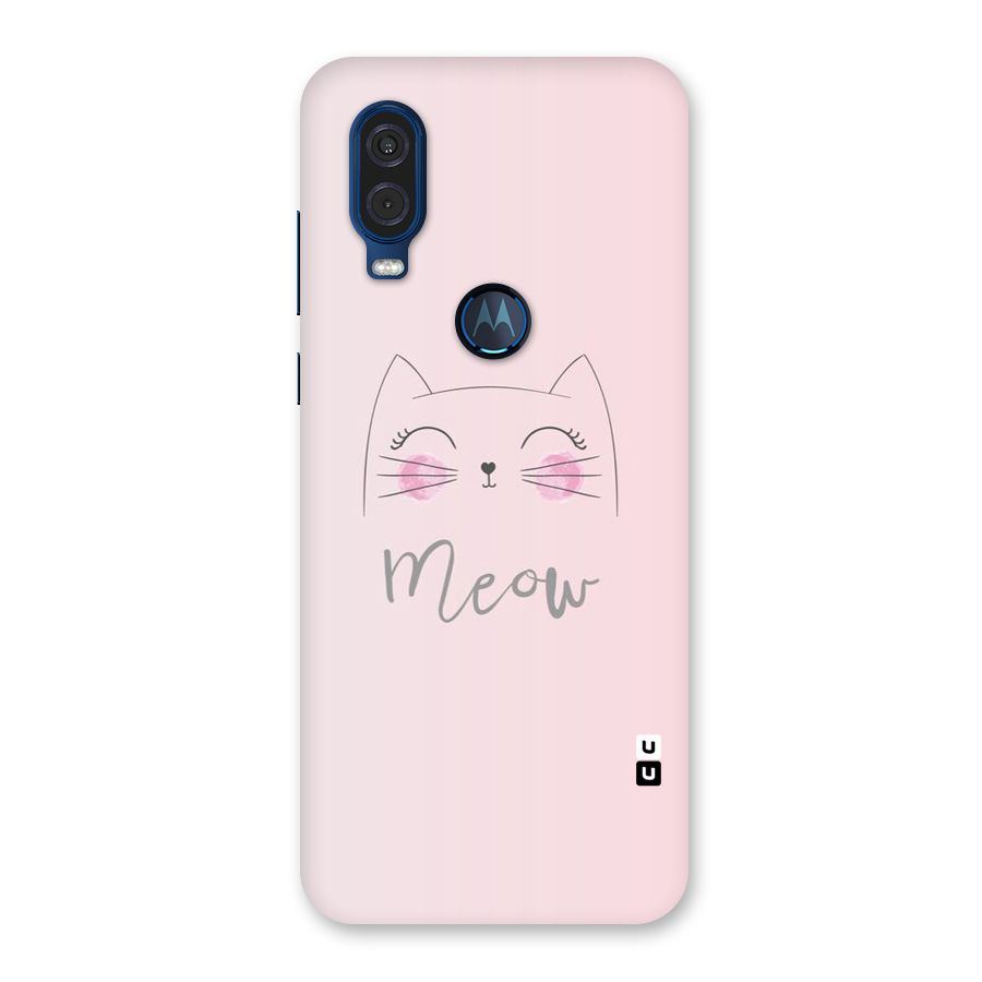 Meow Pink Back Case for Motorola One Vision