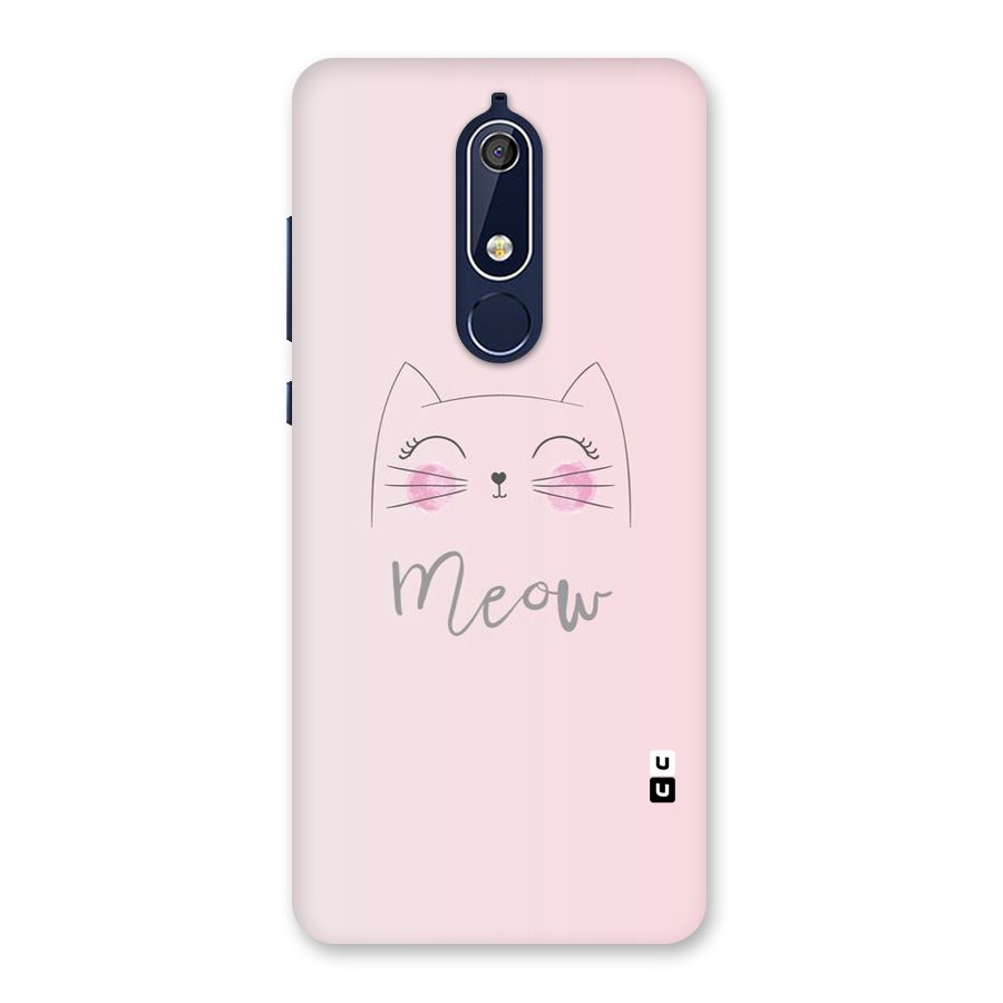 Meow Pink Back Case for Nokia 5.1
